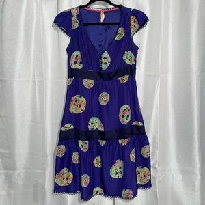 Maeve purple silk maxi dress